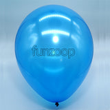 Metallic Latex Balloons Blue Funzoop - The Party Shop