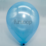 Metallic Latex Balloons Light Blue Funzoop - The Party Shop