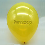 Metallic Latex Balloons Yellow Funzoop - The Party Shop