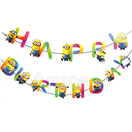 Minions Theme Birthday Wall Banner - Funzoop