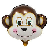 Cute Monkey Face Shaped Jungle Theme Foil Balloon - Funzoop The Party Shop