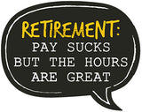 Office Hours retirement photo booth placard with colorful retirement celebration design from Funzoop The Party Shop