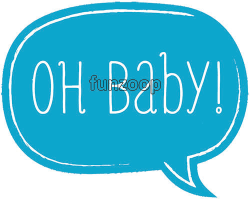 OH Baby Blue photo booth placard with baby shower themed printed design