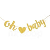 Oh Baby Golden Glitter Wall Banner - Funzoop