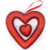 Open Red Heart for Hanging 16cm - Valentines, Anniversary - Funzoop The Party Shop