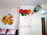 Champagne Large Bottle Shaped Foil Balloon Wall Decor - Funzoop
