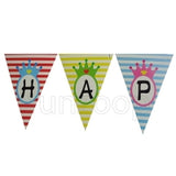 Party Flags Happy Birthday Chevron Banner - Funzoop