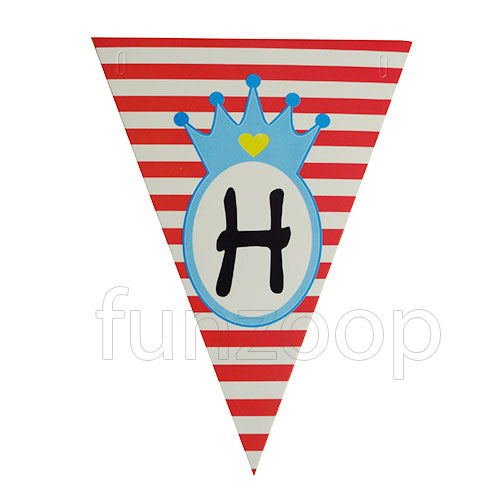 Party Flags Happy Birthday Chevron Flag - Funzoop