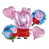 Peppa Pig 5 in 1 Foil Balloons Bouquet Set [5 Pcs] - Funzoop