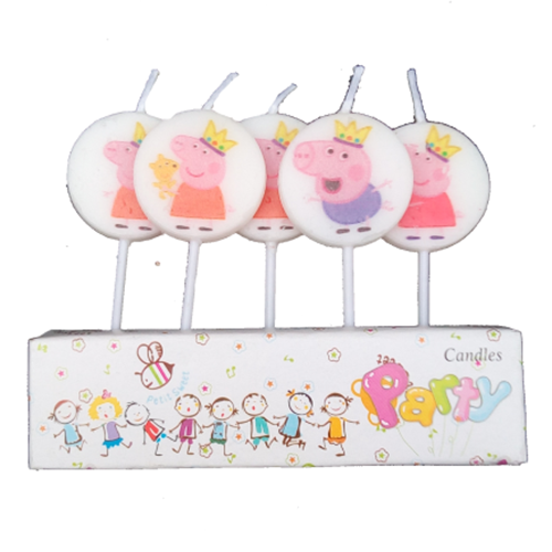 Peppa Pig Theme Cake Candles - Funzoop