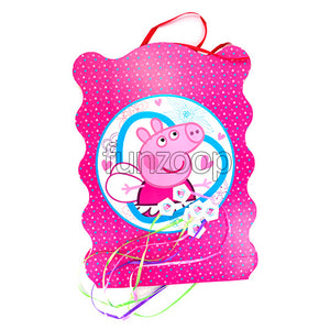Peppa Pig Theme Pull String Pinata / Khoi Bag - Funzoop The Party Shop