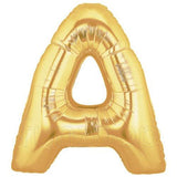 Oversized gold alphabet balloon for wedding and party decoration from Funzoop The Party Shop