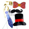 Photo Booth Stick Props Hat Tie Mustache Bow - Funzoop The Party Shop