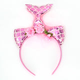 Pink and purple mermaid party headband for birthday celebrations from Funzoop The Party Shop