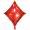 Diamond playing card suit foil balloon for casino themed parties shown as a product reference for poker nights and casino parties and a coordinated party display.