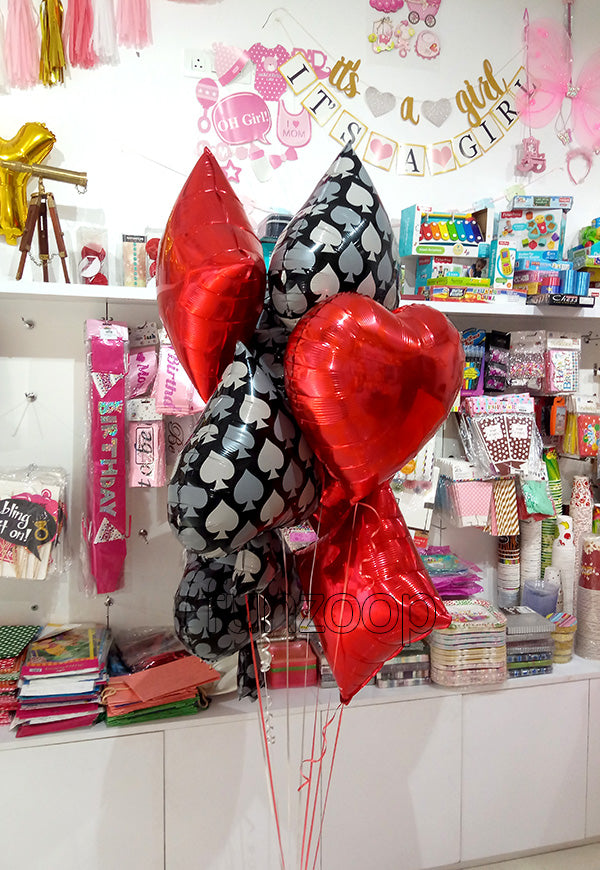 Casino Poker Theme Foil Balloons Arrangement 1 - Funzoop
