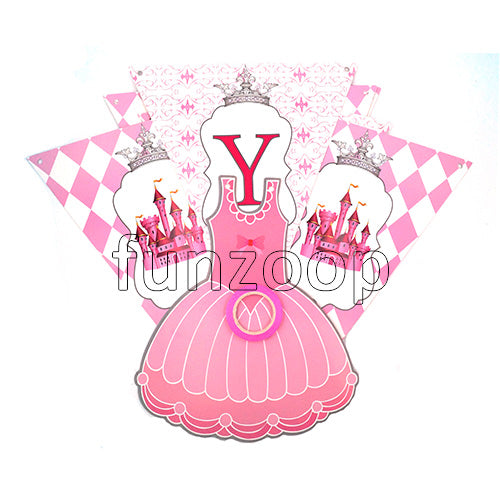 Princess Birthday Wall Banner Bunting - Funzoop