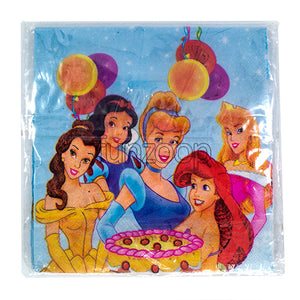Princess Theme Paper Napkins [10 Nos] - Funzoop The Party Shop