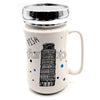 Printed White Ceramic Mug with Lid Closed Pisa - Funzoop The Party Shop