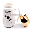 Printed White Ceramic Mug with Lid Open Panda - Funzoop The Party Shop
