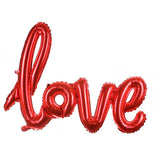 LOVE themed foil balloon decoration for Valentine's Day and anniversary parties from Funzoop The Party Shop