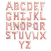 Rose gold letter and number foil balloons for customized party decoration from Funzoop The Party Shop
