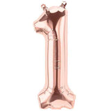 Rose gold birthday number balloon for anniversary and milestone celebration setups from Funzoop The Party Shop