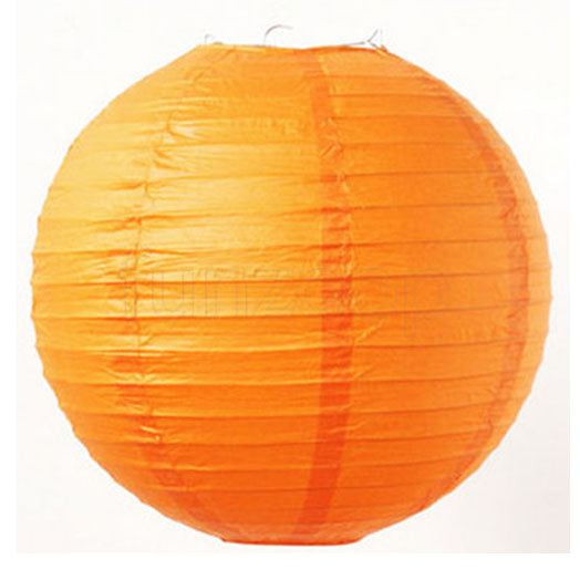 Round Paper Lanterns (Orange) sold by Funzoop - The Party Shop