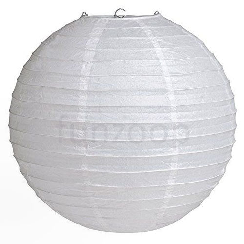 Round Paper Lanterns (White) sold by Funzoop - The Party Shop