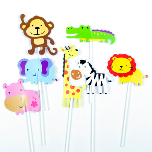 Jungle Animals Paper Cake Topper Set