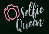 Selfie Queen photo booth placard with printed party message for celebration photography from Funzoop The Party Shop