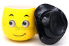 Smiley Ceramic Coffee Cup/Mug with Lid Open, with the ceramic body and matching lid forming a coordinated novelty drinkware design.