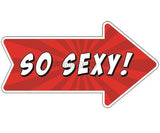 So Sexy photo booth placard with bold decorative typography design from Funzoop The Party Shop