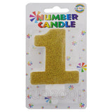 Sparkling number candle cake topper for birthday and anniversary celebrations from Funzoop The Party Shop