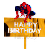Spider-man Superhero Theme Birthday Cake Topper - Funzoop