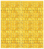 Square metallic foil party curtain backdrop in assorted colors for celebrations from Funzoop The Party Shop