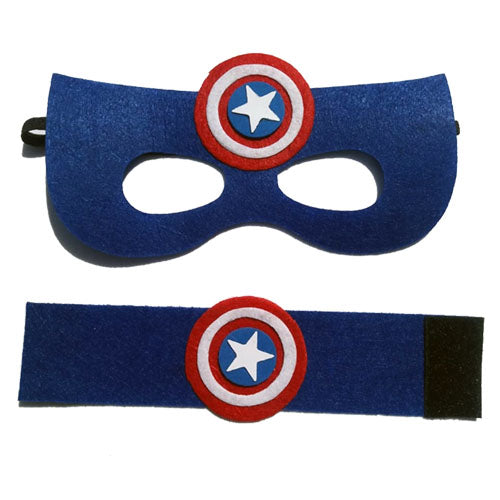 Superheroes Mask and Wrist Bands Set (Captain America) by Funzoop