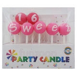 Glitter Sweet 16 birthday candle for teen birthday cake topper decoration from Funzoop The Party Shop