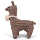 Cute stone-colored llama plush toy made with knitted cotton fabric from Funzoop The Party Shop