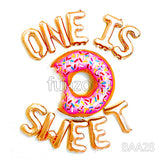 One Is Sweet foil balloons wall decor for first birthday party decoration from Funzoop The Party Shop