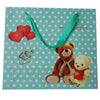 Teddy Bear Printed Paper Gift Bag (Medium), with a printed design for presenting a wrapped gift and a separate greeting card.