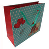 Teddy Bear Printed Paper Gift Bag (Medium), with a printed design for presenting a wrapped gift and a separate greeting card.