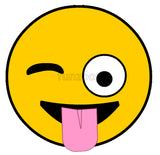 Tongue emoji photo booth placard with playful tongue out expression from Funzoop The Party Shop