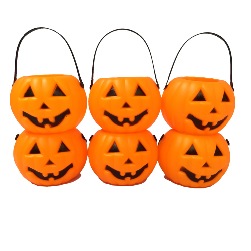 Trick or Treat Halloween candy buckets pack of 6 for collecting sweets and treats from Funzoop The Party Shop