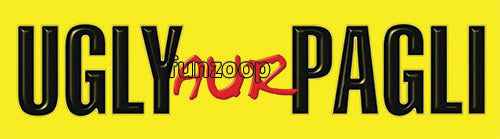 Ugly Aur Pugli photo booth placard with humorous Hindi typography for party photography