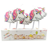 Unicorn Theme Cake Candles [5 Pcs] - Funzoop