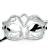 Venetian Half Face Mask - Silver
