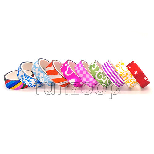 Washi Decorative Tapes Set for adding decorative colour and pattern to paper crafts and gift packaging.