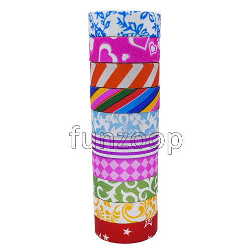 Washi Decorative Tapes Set Stacked- Funzoop