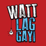 Watt Lag Gayi photo booth placard featuring a humorous Hindi quote design from Funzoop The Party Shop